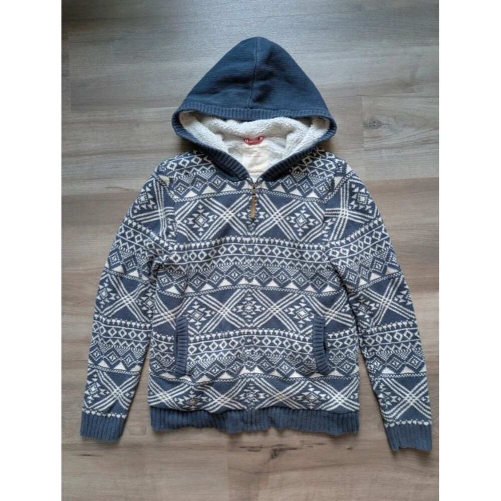 Hanna Andersson Fleece Fairisle Full Zip Jacket, 12Y (U2)